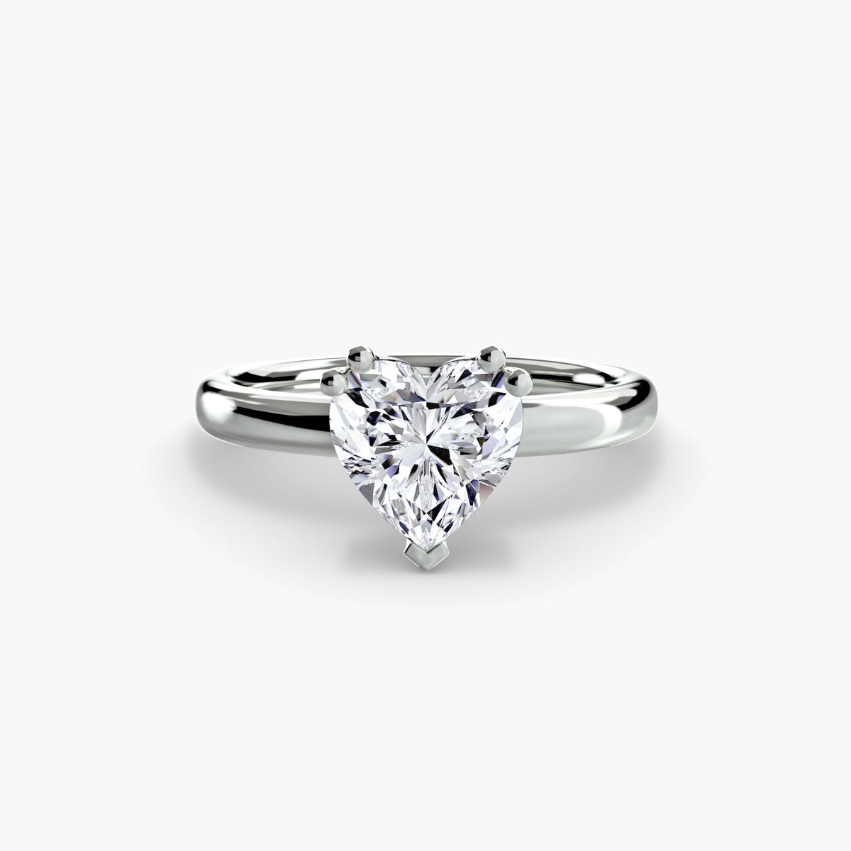 Double Claw Diamond Solitaire Ring