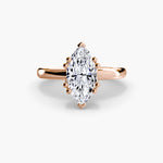 Double Claw Diamond Solitaire Ring