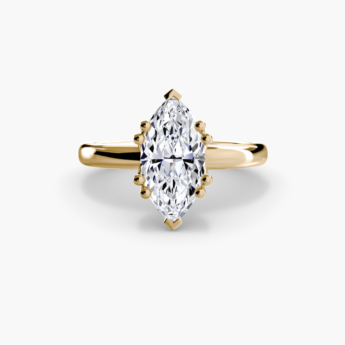 Double Claw Diamond Solitaire Ring