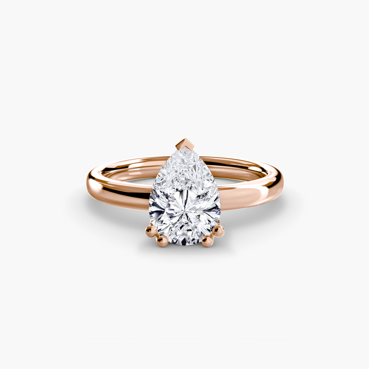 Double Claw Diamond Solitaire Ring