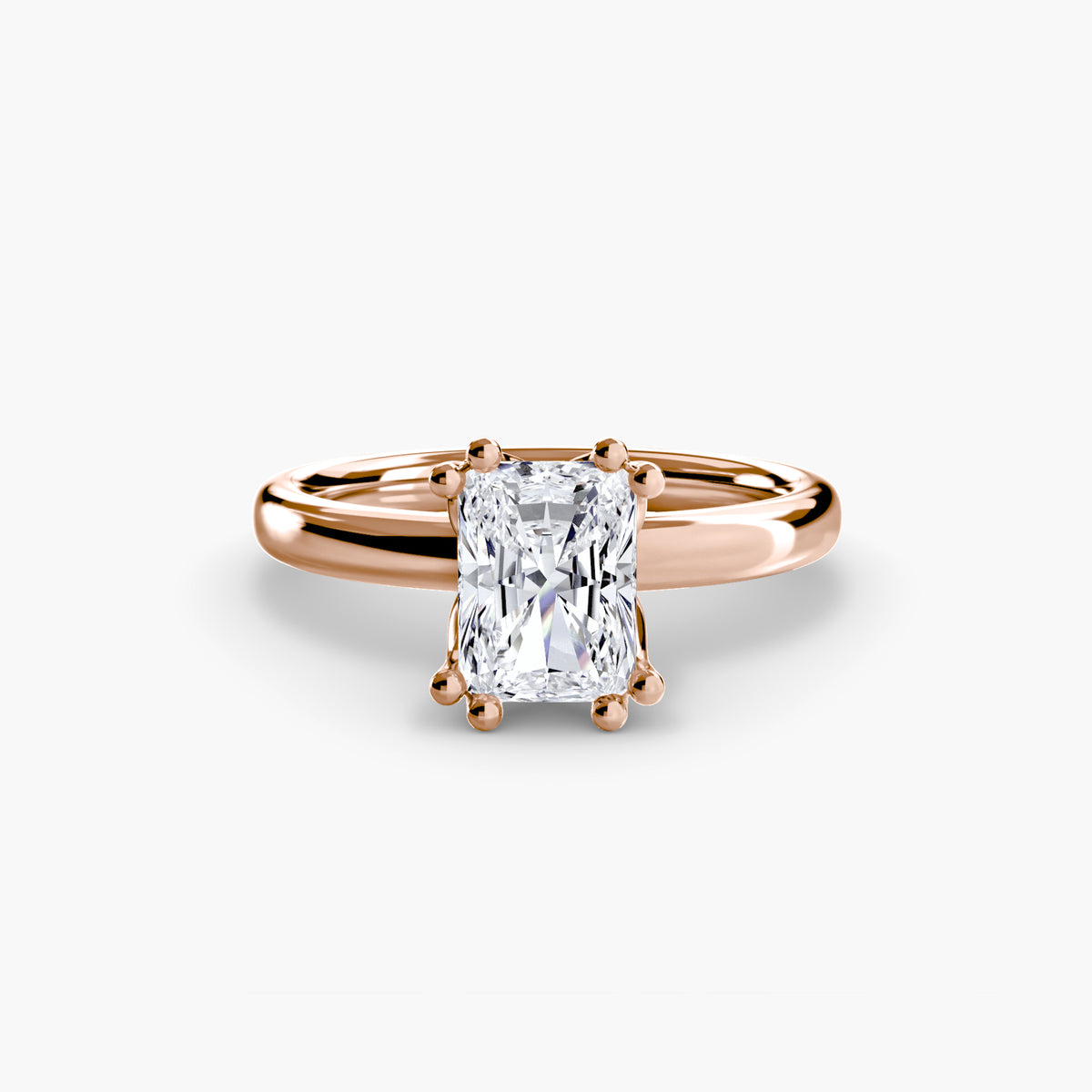 Double Claw Diamond Solitaire Ring