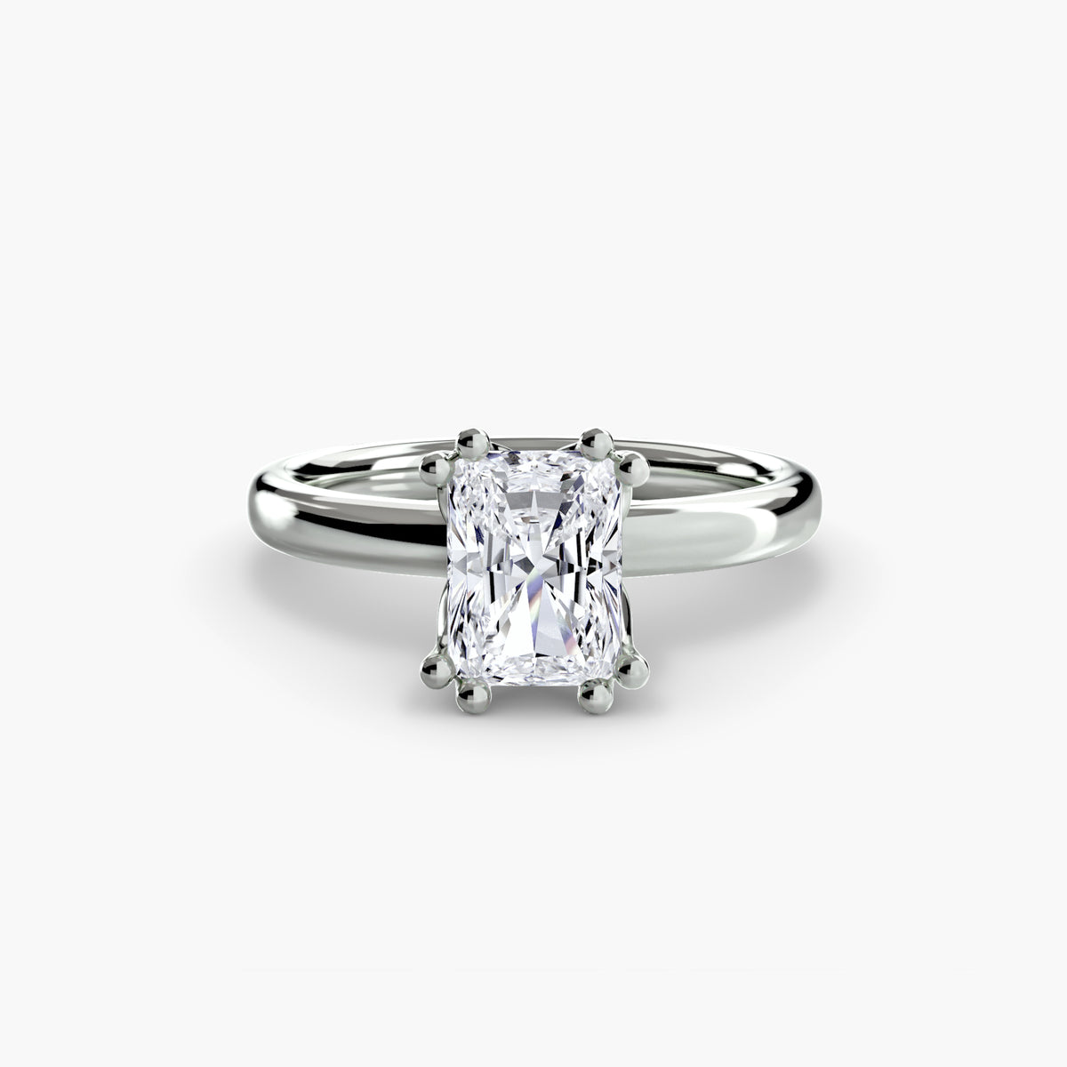 Double Claw Diamond Solitaire Ring