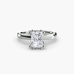 Double Claw Diamond Solitaire Ring
