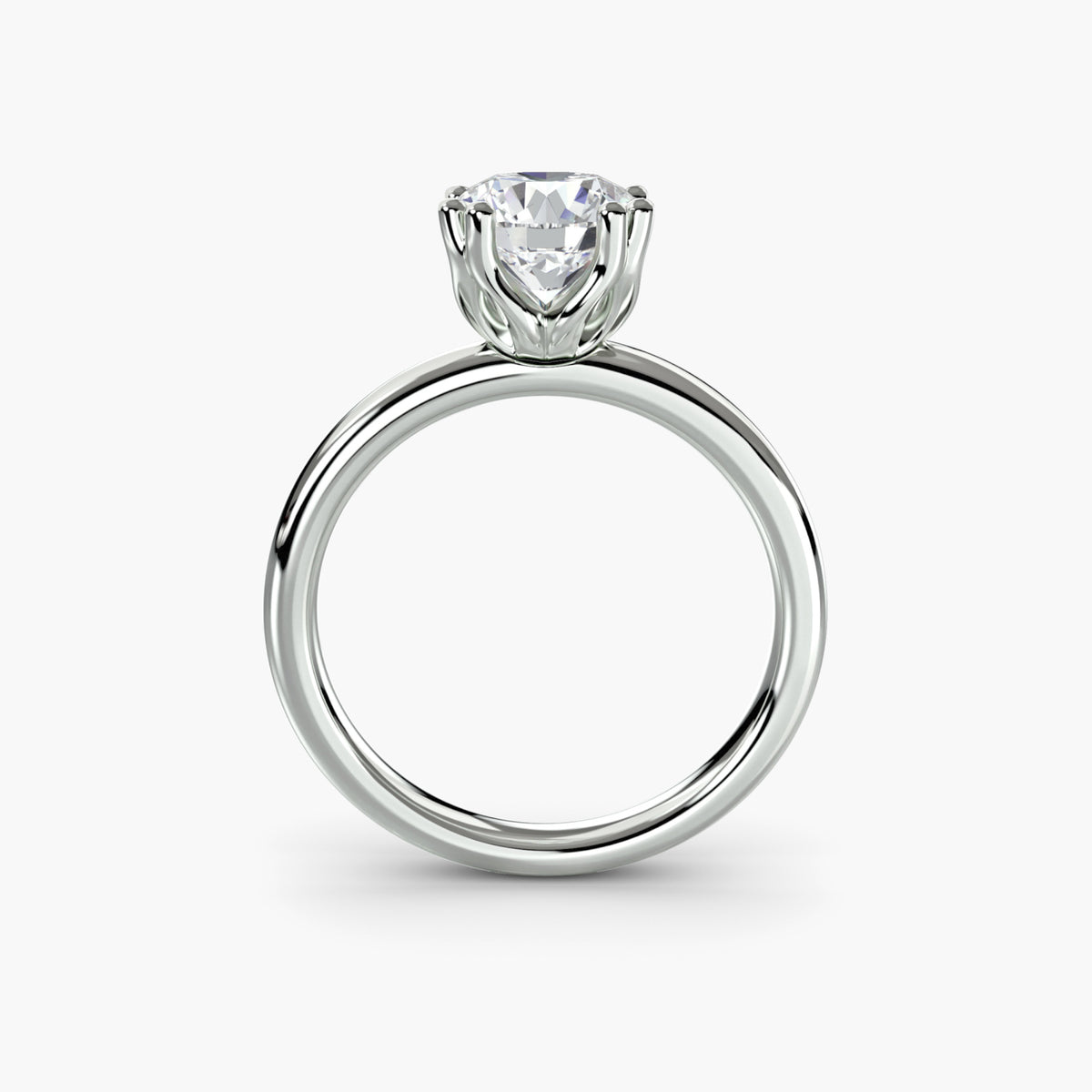Double Claw Diamond Solitaire Ring