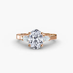 Diamond Solitaire with Pear Accents
