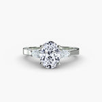 Diamond Solitaire with Pear Accents