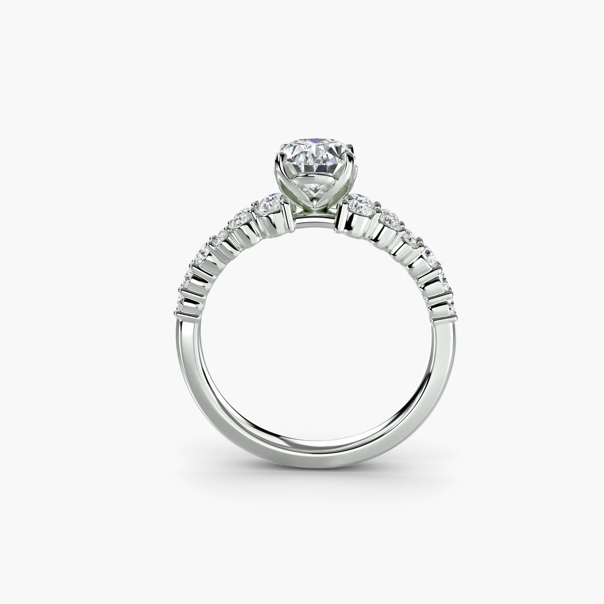 Oval Cluster Diamond Ring