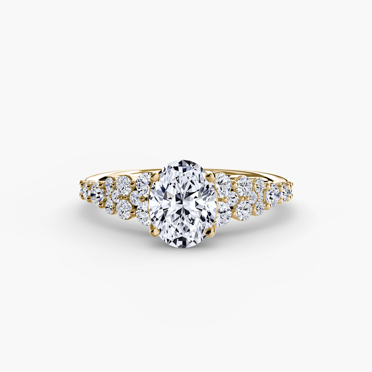 Oval Cluster Diamond Ring