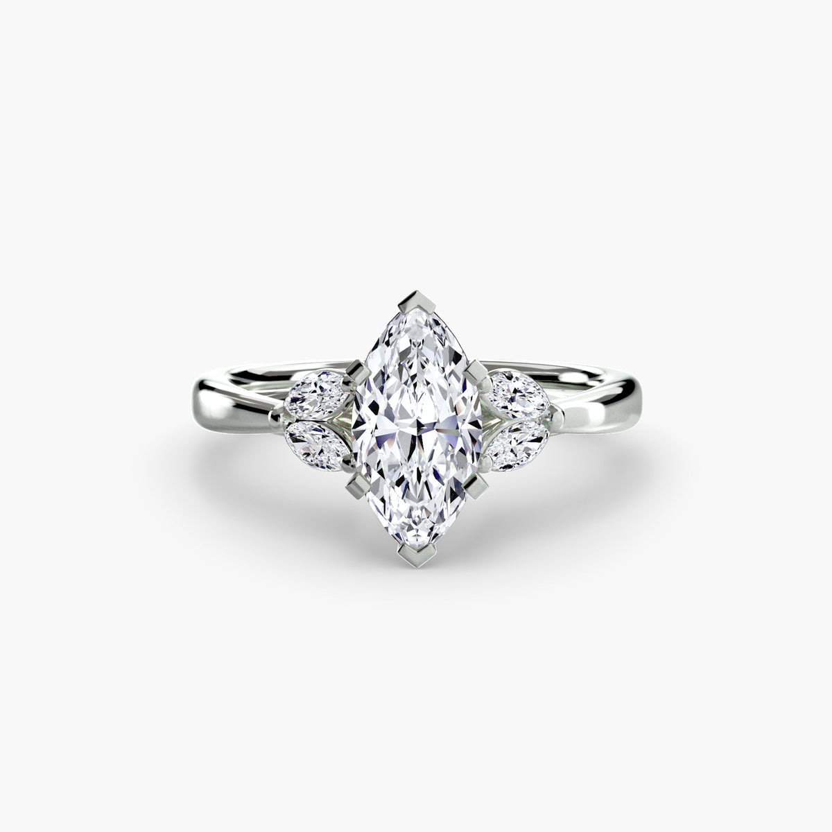 Solitaire with Marquise Accent sides