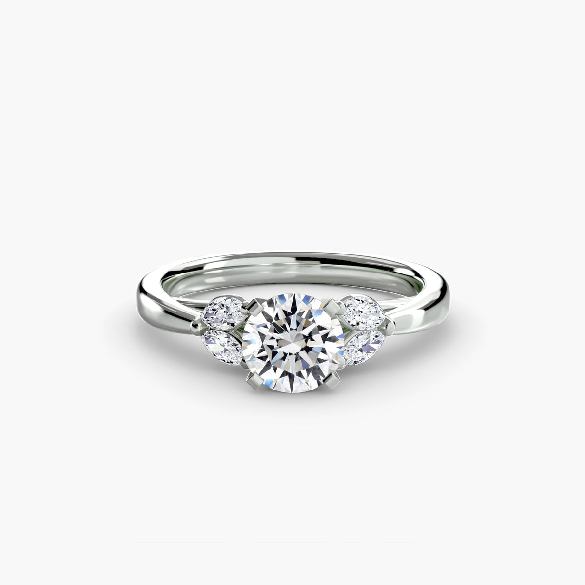Solitaire with Marquise Accent sides