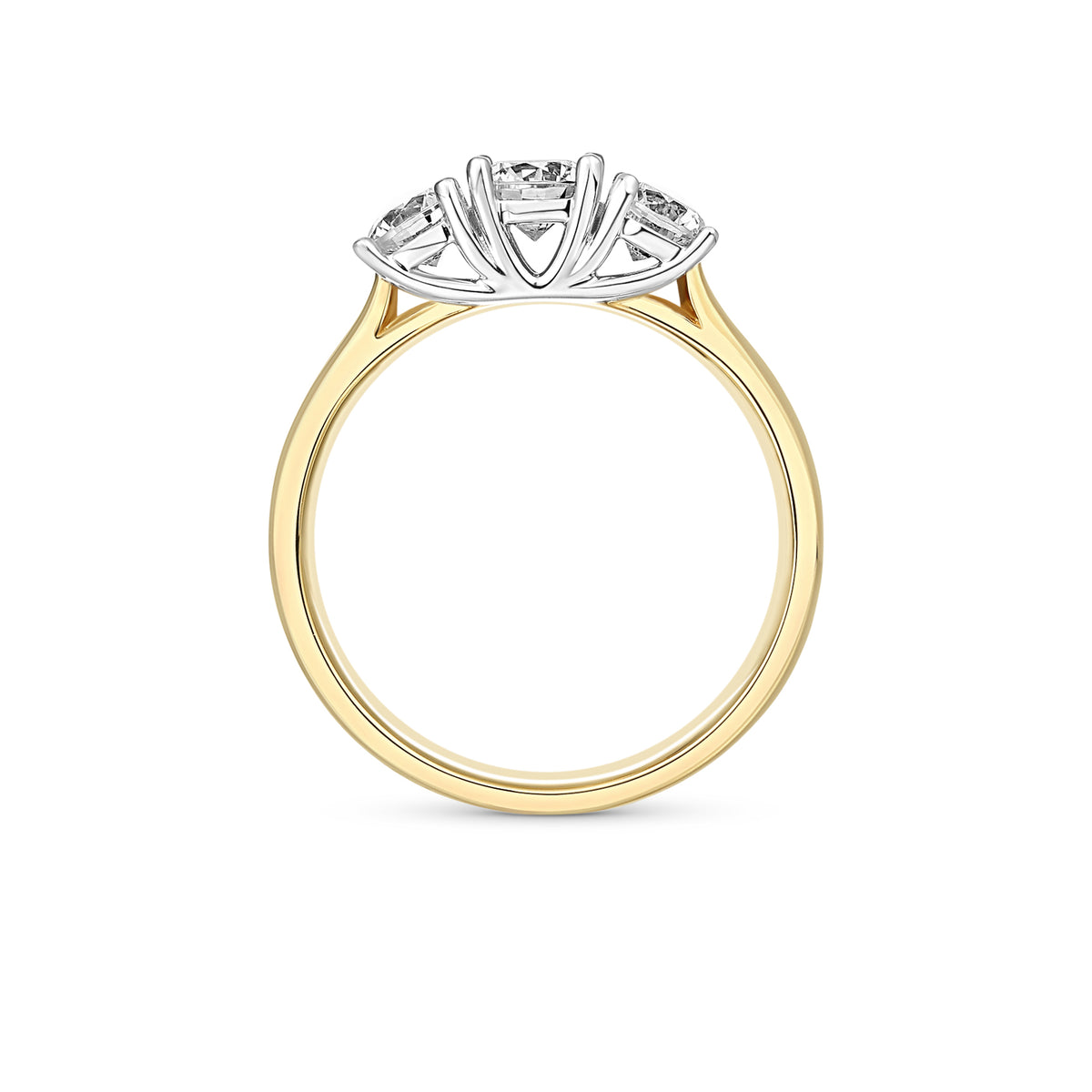 2ct Oval Three Stone Natural Diamond Ring 18ct gold