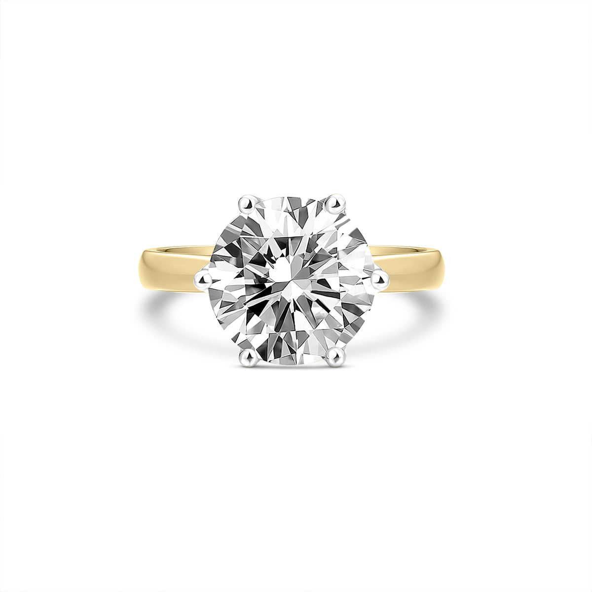 4ct Round Lab Diamond Solitaire Ring in 18ct Gold