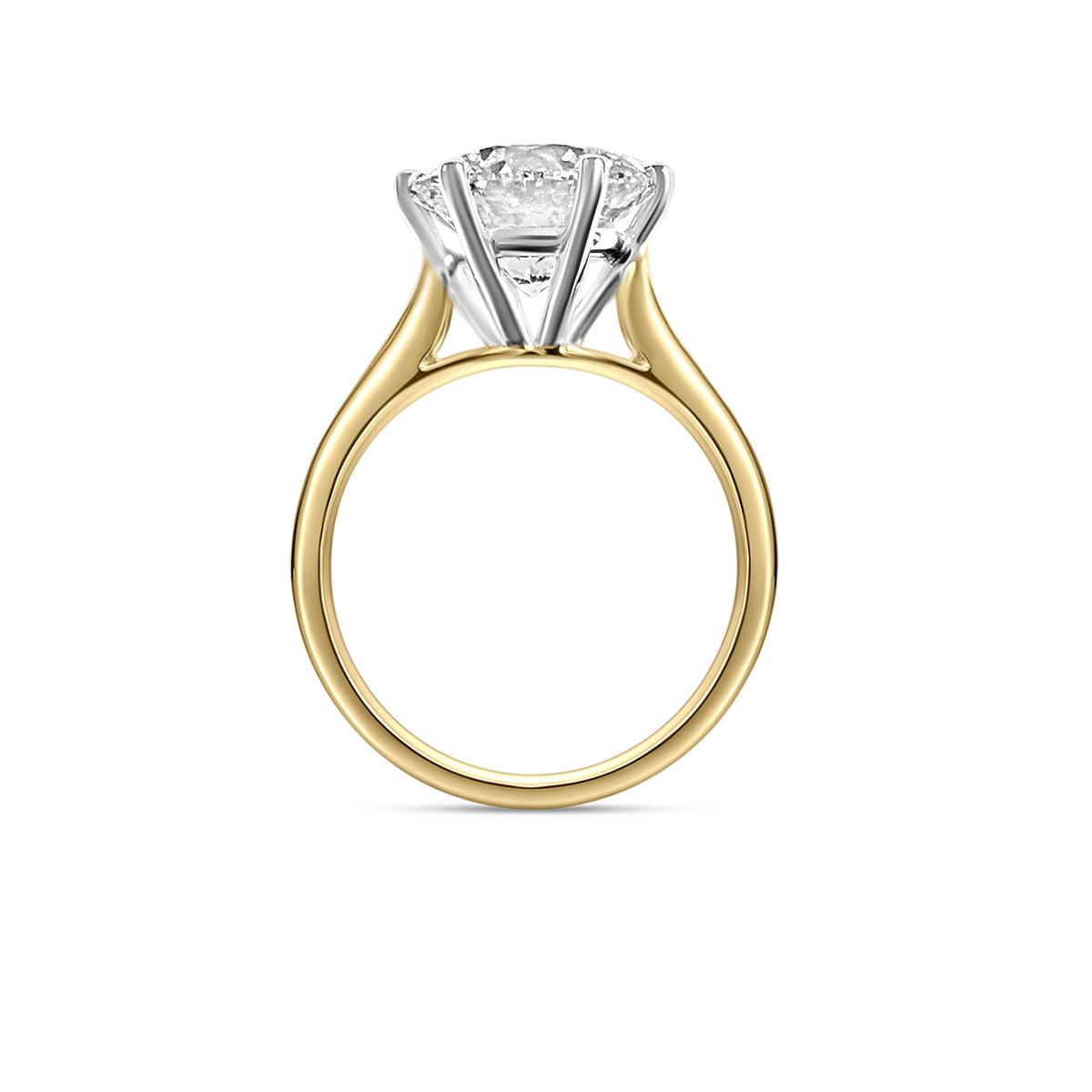 4ct Round Natural Diamond Solitaire Ring in 18ct Gold