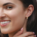 9ct Gold & Diamond Huggie Hoop Earrings