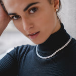 58ct Platinum & Lab Diamond Tennis Necklace