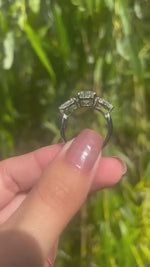 4.5ct Pear Three Stone Lab Diamond Ring in Platinum