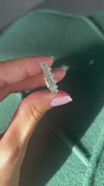 2.1ct 7 Stone Oval Natural Diamond Eternity Ring in 18ct Gold