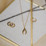 9ct Gold Small Hoop Earrings with CZ Stones