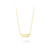9ct Gold Customizable Gothic Year Necklace.