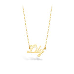 9ct Gold Customizable Script Name Necklace (1-6 Letters)