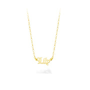 9ct Gold Gothic Name Necklace (1-6 Letters)