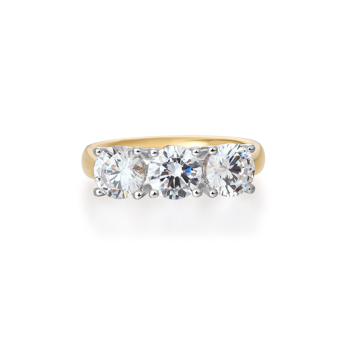 18ct Gold 3 Stone Diamond Ring 2.25ct Lab