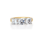 18ct Gold 3 Stone Diamond Ring 2.25ct Lab