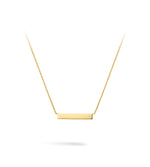 *PRE ORDER* 9ct Gold Bar Necklace With Cz Stone For Engraving