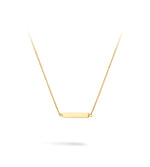 9ct Gold Engravable Dainty Mini Bar Necklace