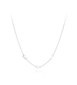 Silver Sideways Initial Necklace
