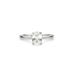 1ct Oval Lab Diamond Ring Solitaire