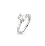 1ct Oval Lab Diamond Ring Solitaire