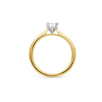 18ct Gold .50ct Oval Solitaire Lab Diamond Ring