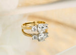 3 Stone 1.25ct Lab Diamond Ring-Oval center stone in 18ct Gold