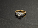 3 Stone 1.25ct Lab Diamond Ring-Oval center stone in 18ct Gold