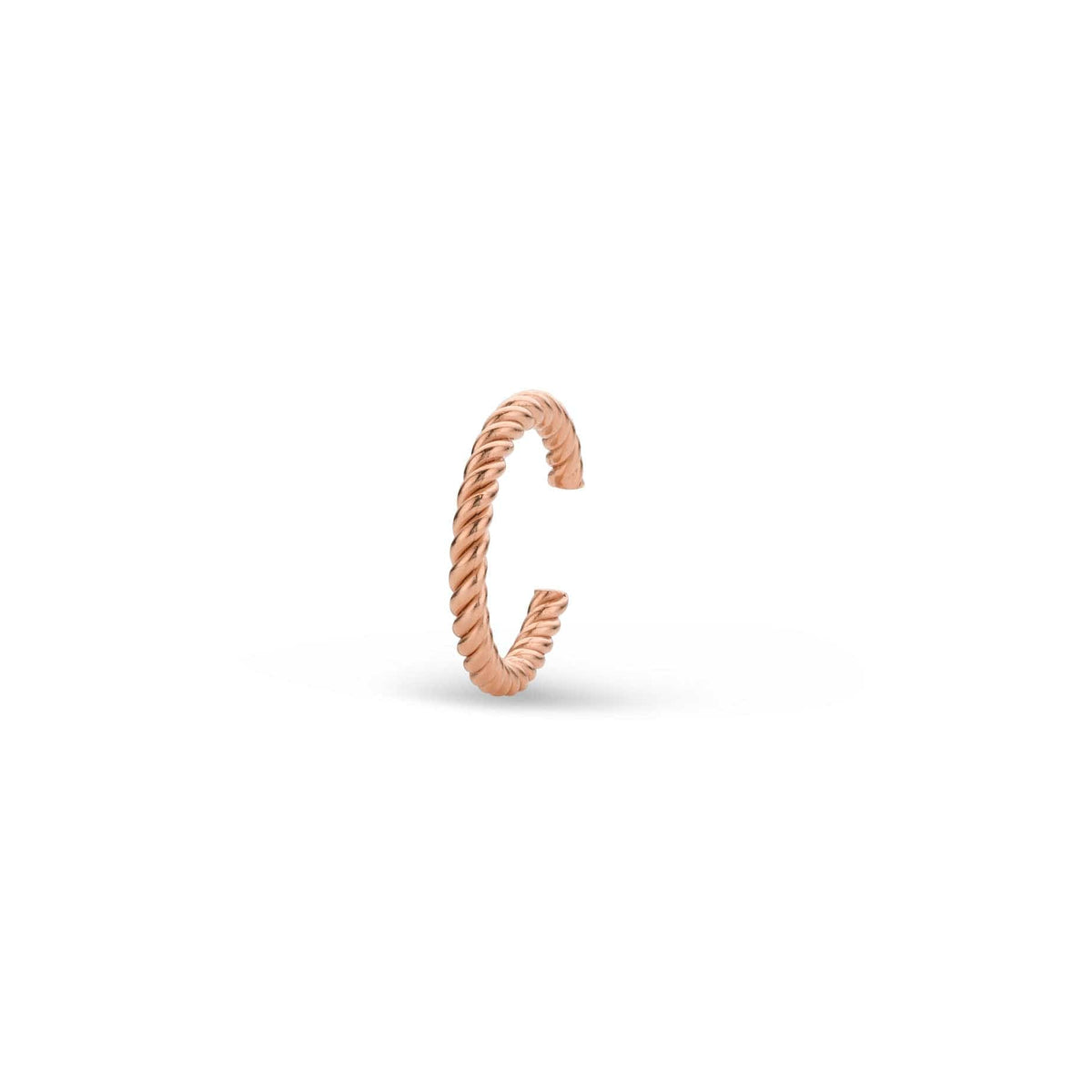 Cleo Roze Rope Twist Rose Gold Ear Cuff