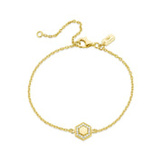 Gold Hexagon Bracelet