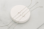 Silver Block Initial Bracelet