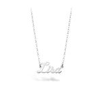 Silver Customizable Script Name Necklace (1-6 Letters)