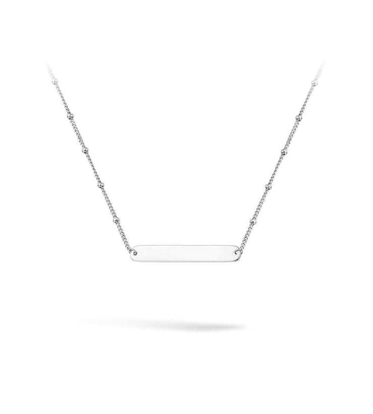 Silver Engravable ID Necklace