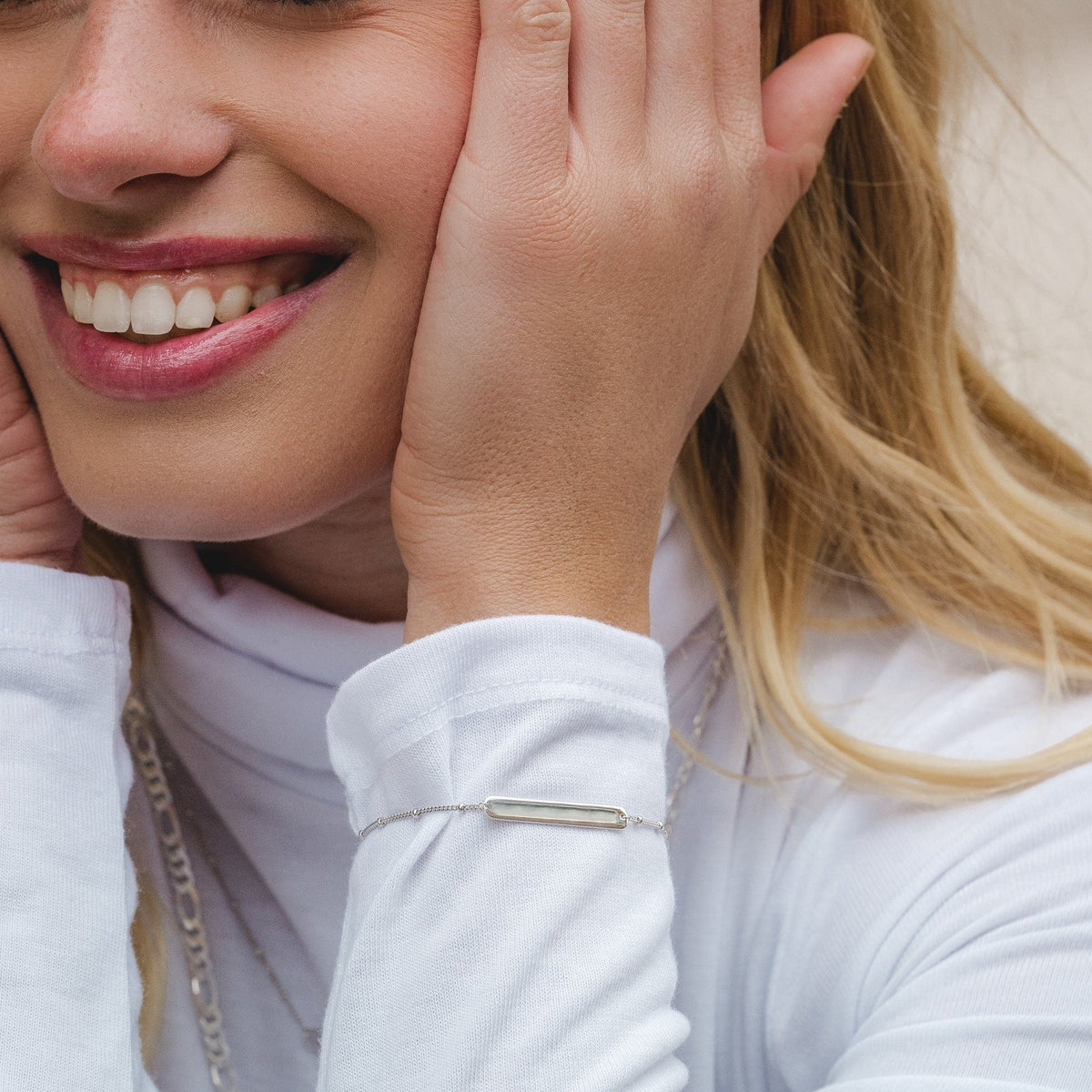 Silver Engraving ID Bracelet