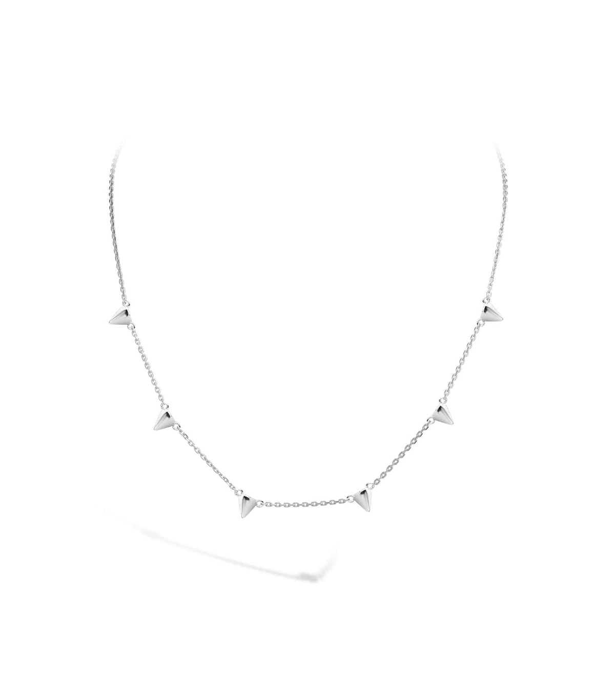 Silver Mini Spike Chain