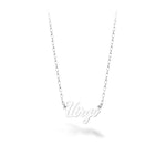 Silver Script Star Sign Necklace (1-6 Letters)