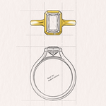 2ct Radiant Cut Lab Diamond in a 18ct gold Bezel Setting