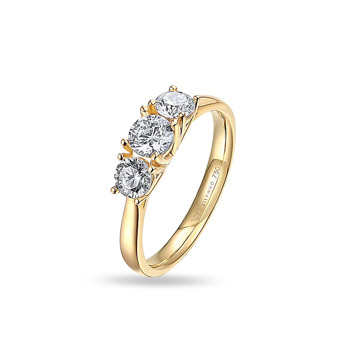 3 stone Lab Diamond Ring .95ct