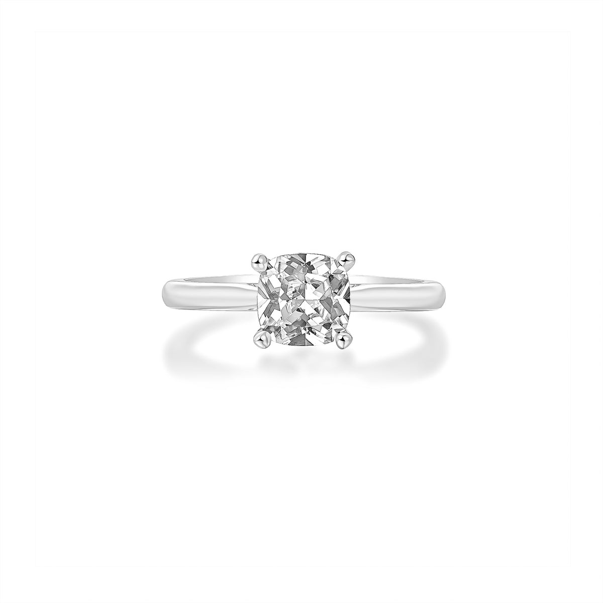 Cushion Cut Solitaire 1.5ct Diamond Ring