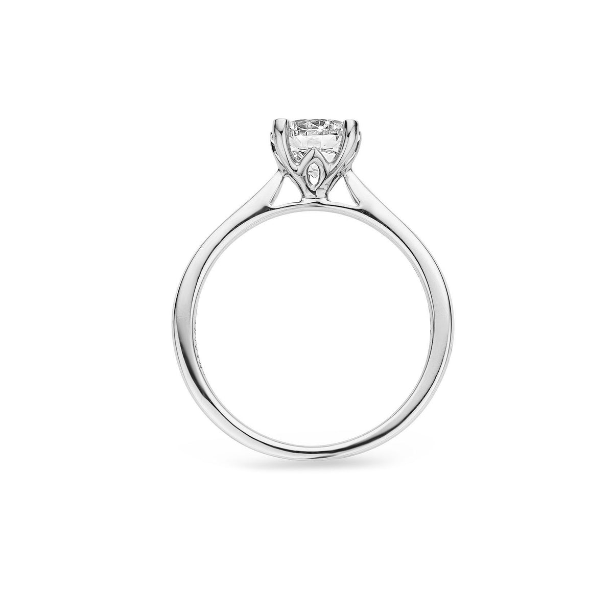 1ct Round Lab Diamond Ring Solitaire