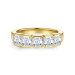 5 Asscher cut Lab Diamond Eternity ring