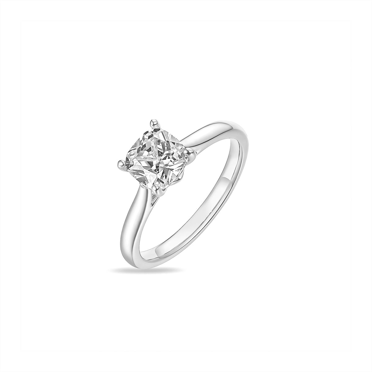 Cushion Cut Solitaire 1.5ct Lab Diamond Ring