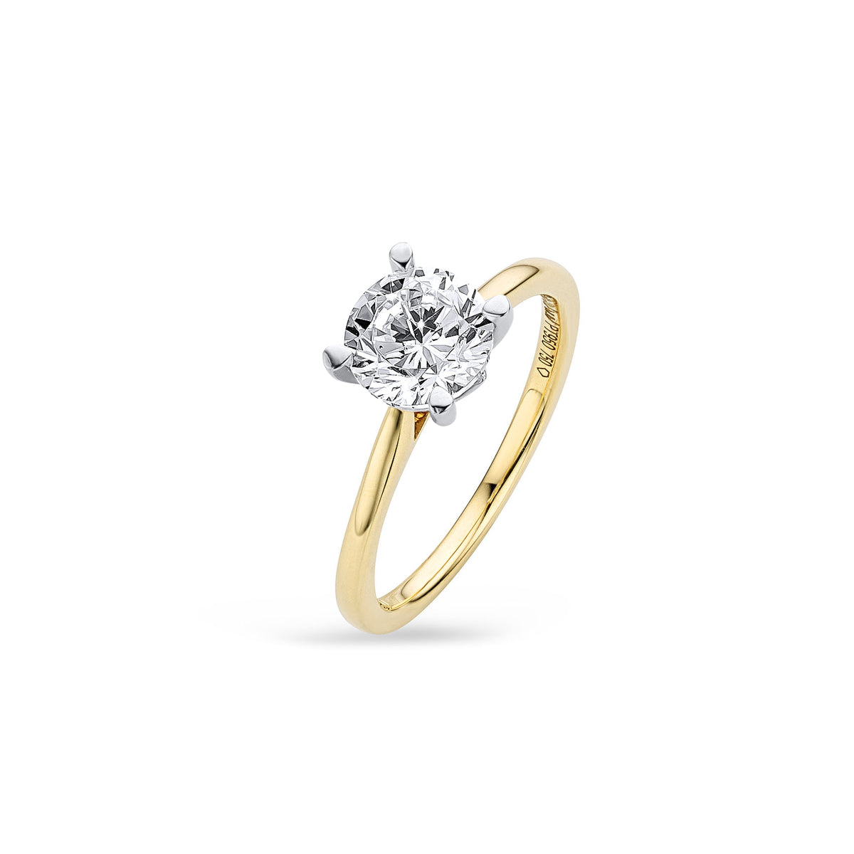 Round 1.5ct 4 claw Lab Diamond Ring